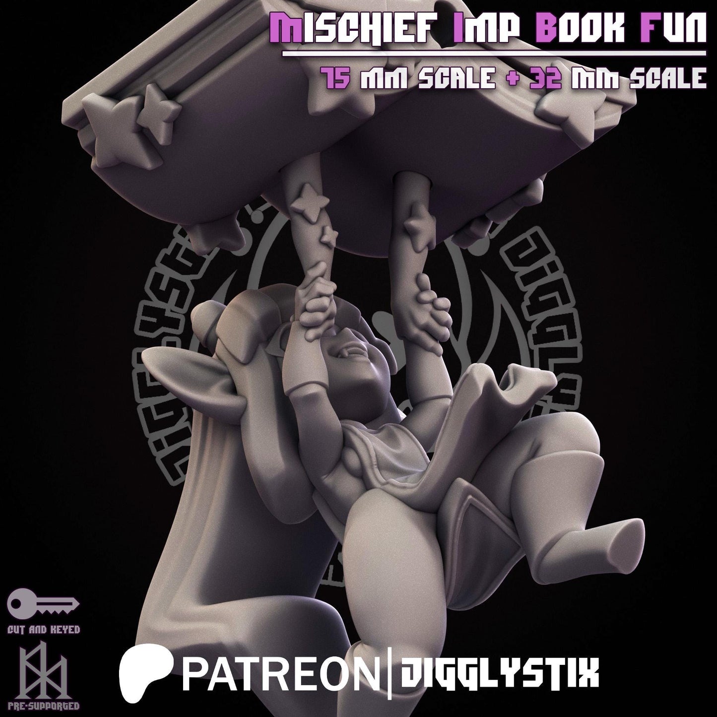 Mischief Imp Book Fun Miniature - by Jigglystix