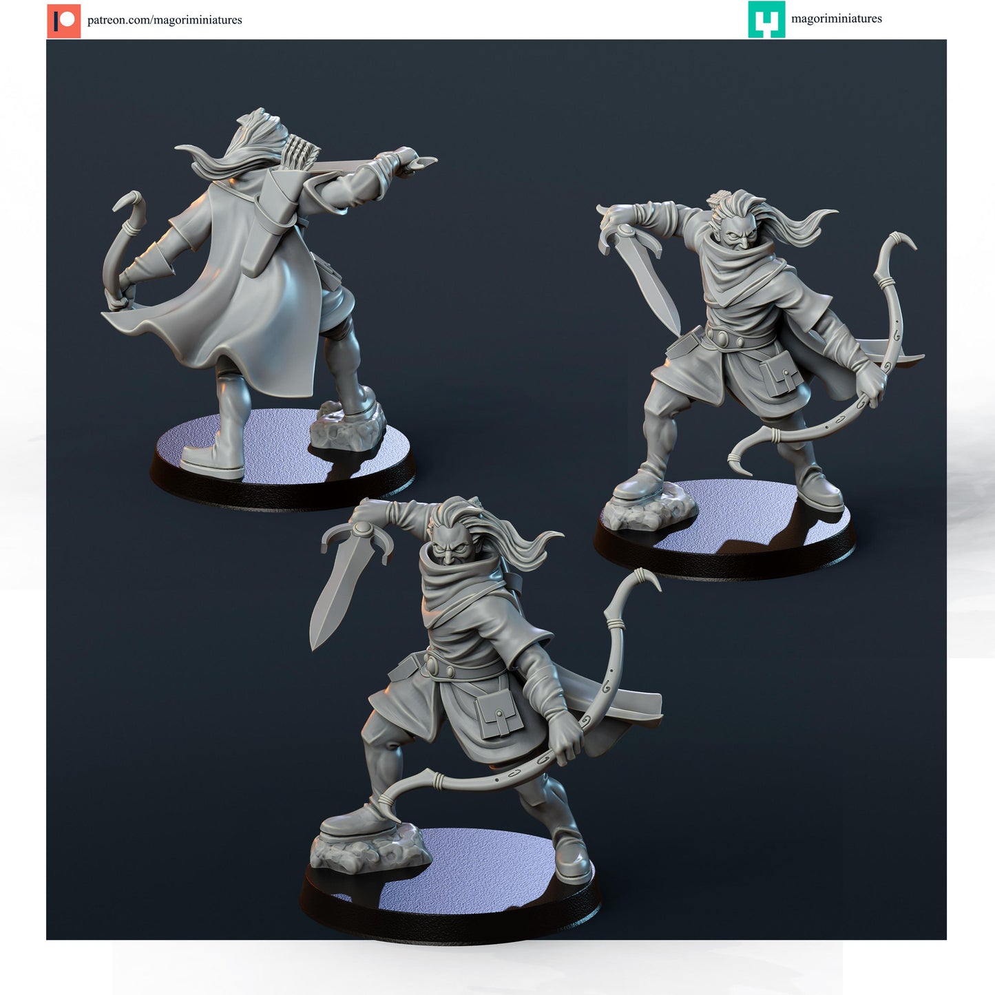 Elf Ranger Miniature - by Magori Miniatures
