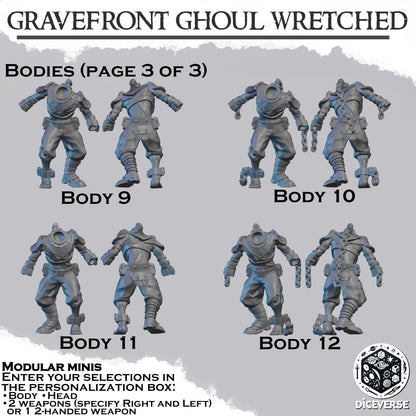Gravefront Ghoul Wretched Modular Miniatures - Diceverse