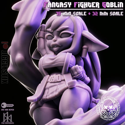 Fantasy Fighter Goblin Miniature - by Jigglystix