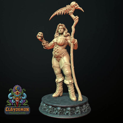 Isara the Necromancer Woman Miniature - by Claydemon Miniatures