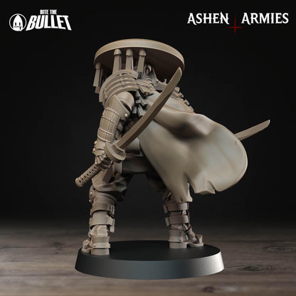 Holy Shogunate Trench Cleric Miniature - Ashen Armies by Bite the Bullet