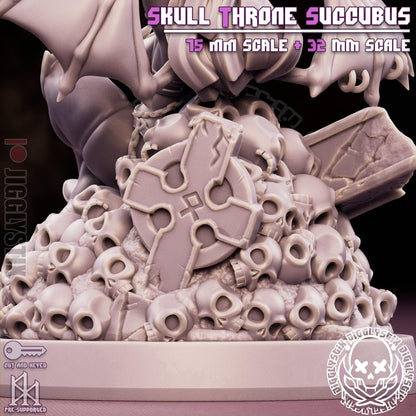Skull Throne Milf Succubus Miniature - by Jigglystix
