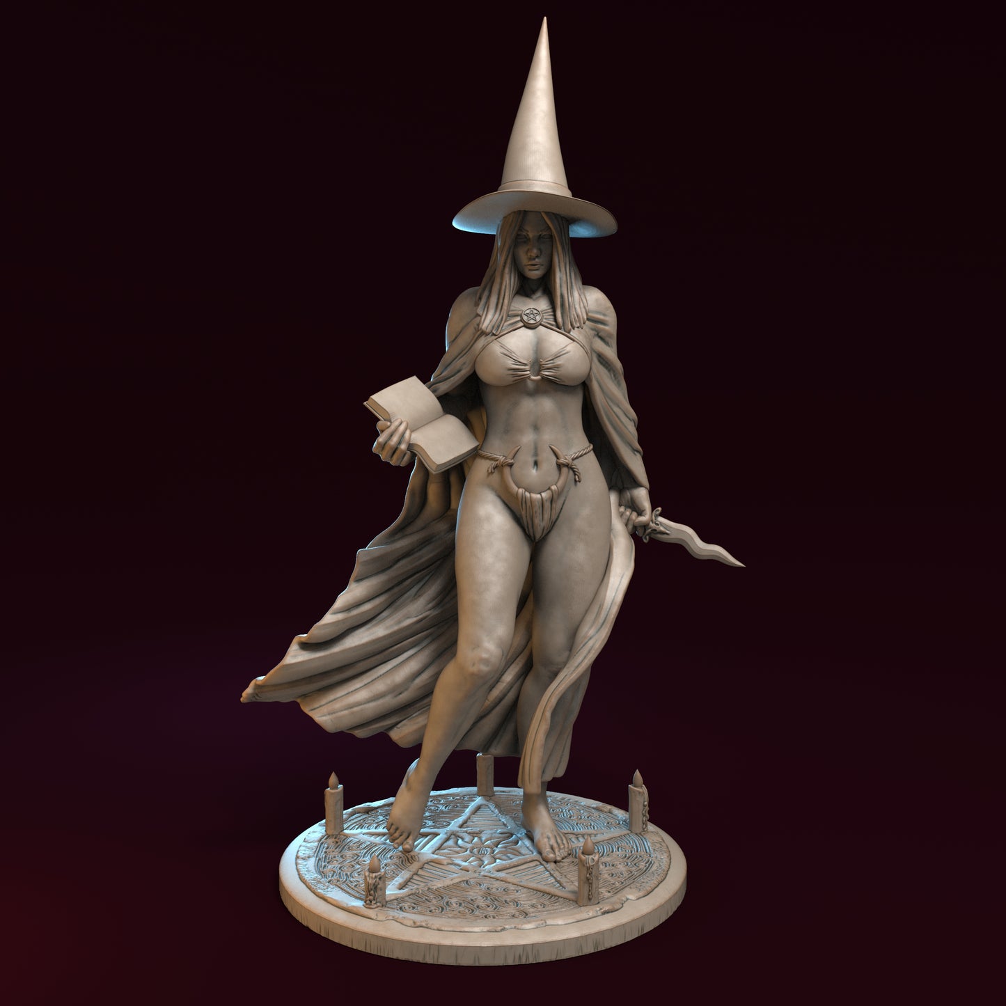 Valeesa the Witch Miniature - by Claydemon Miniatures
