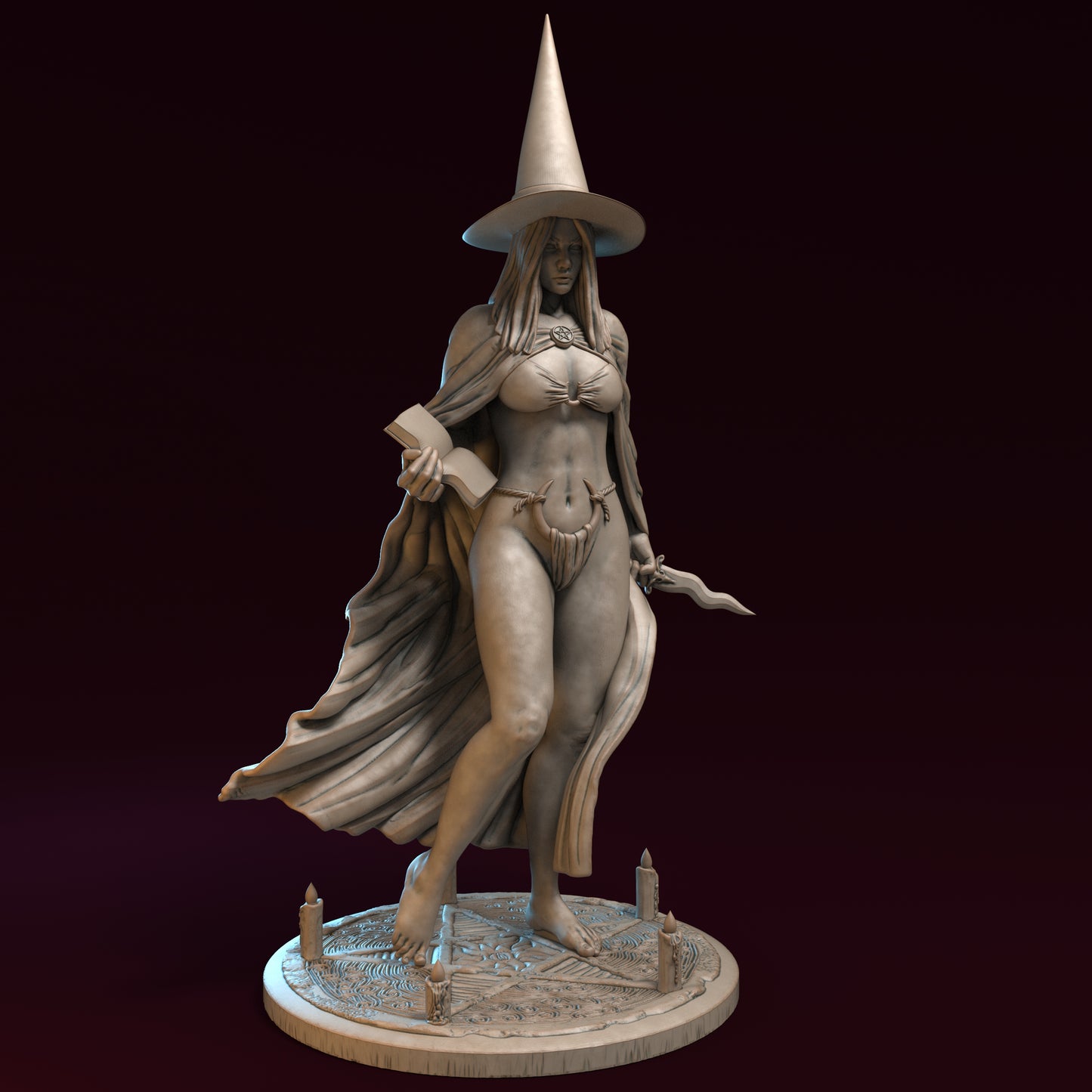 Valeesa the Witch Miniature - by Claydemon Miniatures