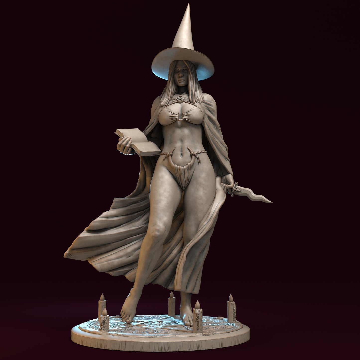 Valeesa the Witch Miniature - by Claydemon Miniatures