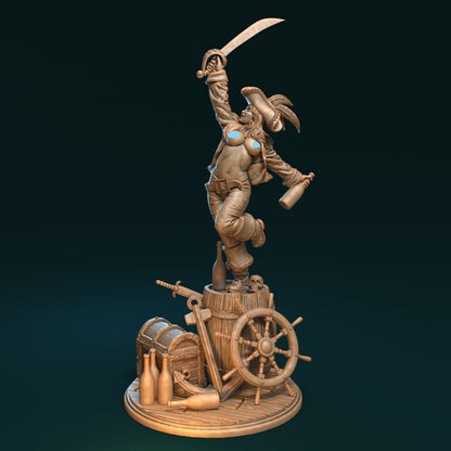Anchoretta the Party Captain Miniature - by Claydemon Miniatures