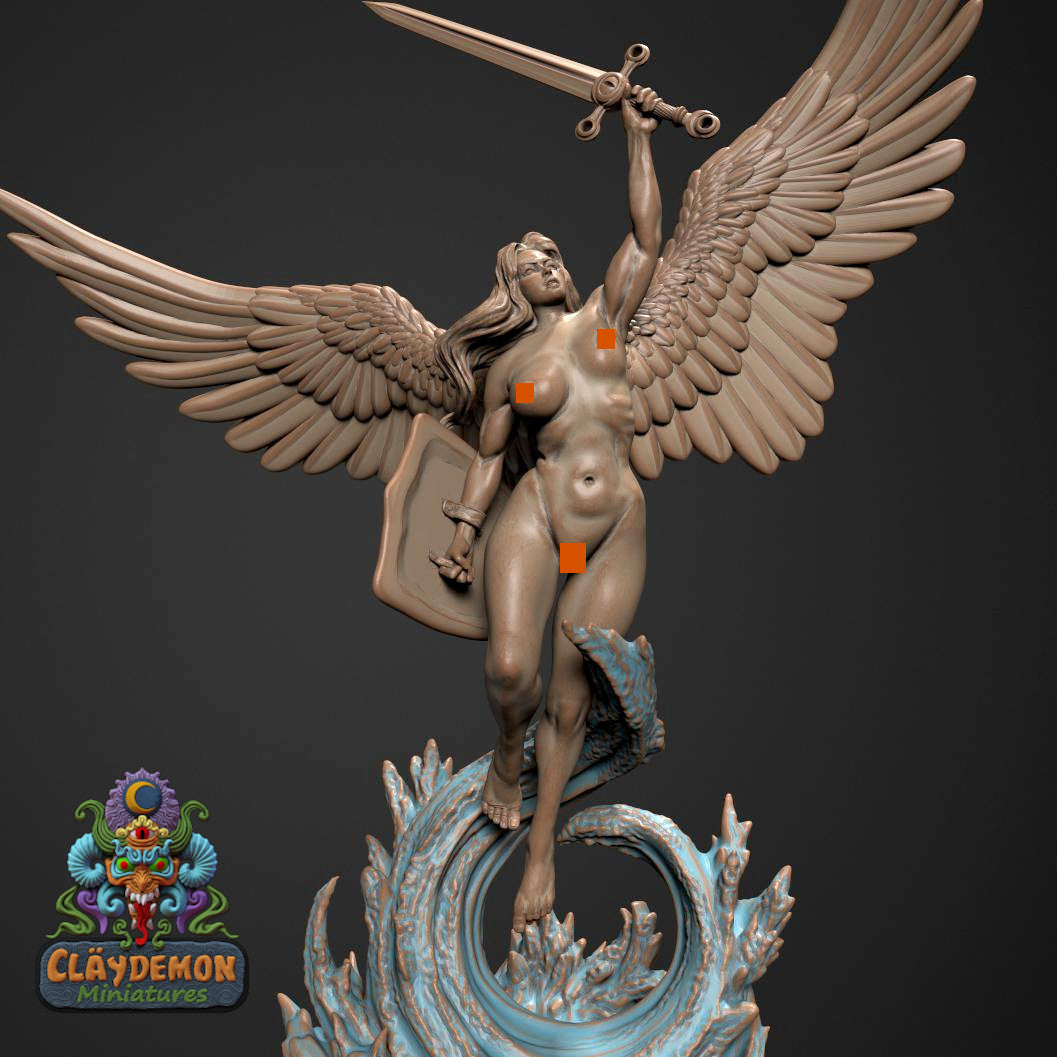 Triumphant Angel Miniature - by Claydemon Miniatures