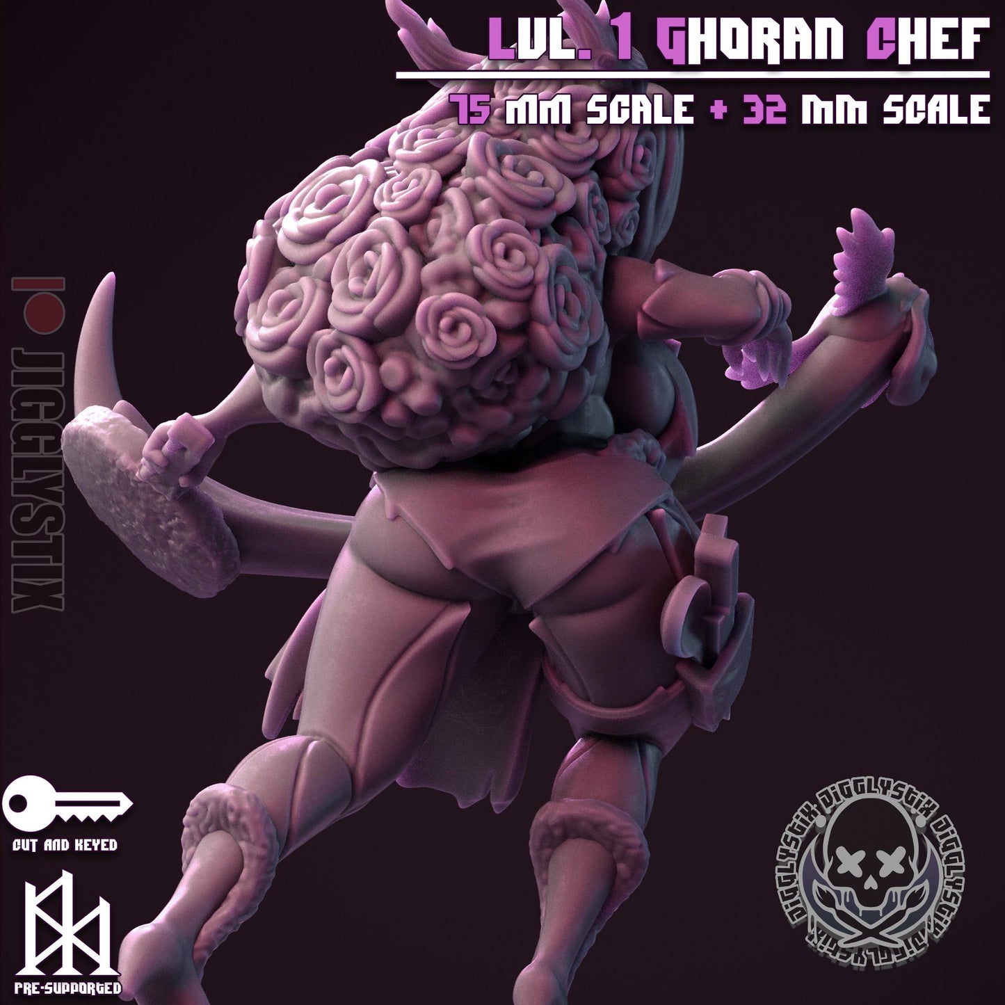 Lvl 1 Ghoran Chef Miniature - by Jigglystix