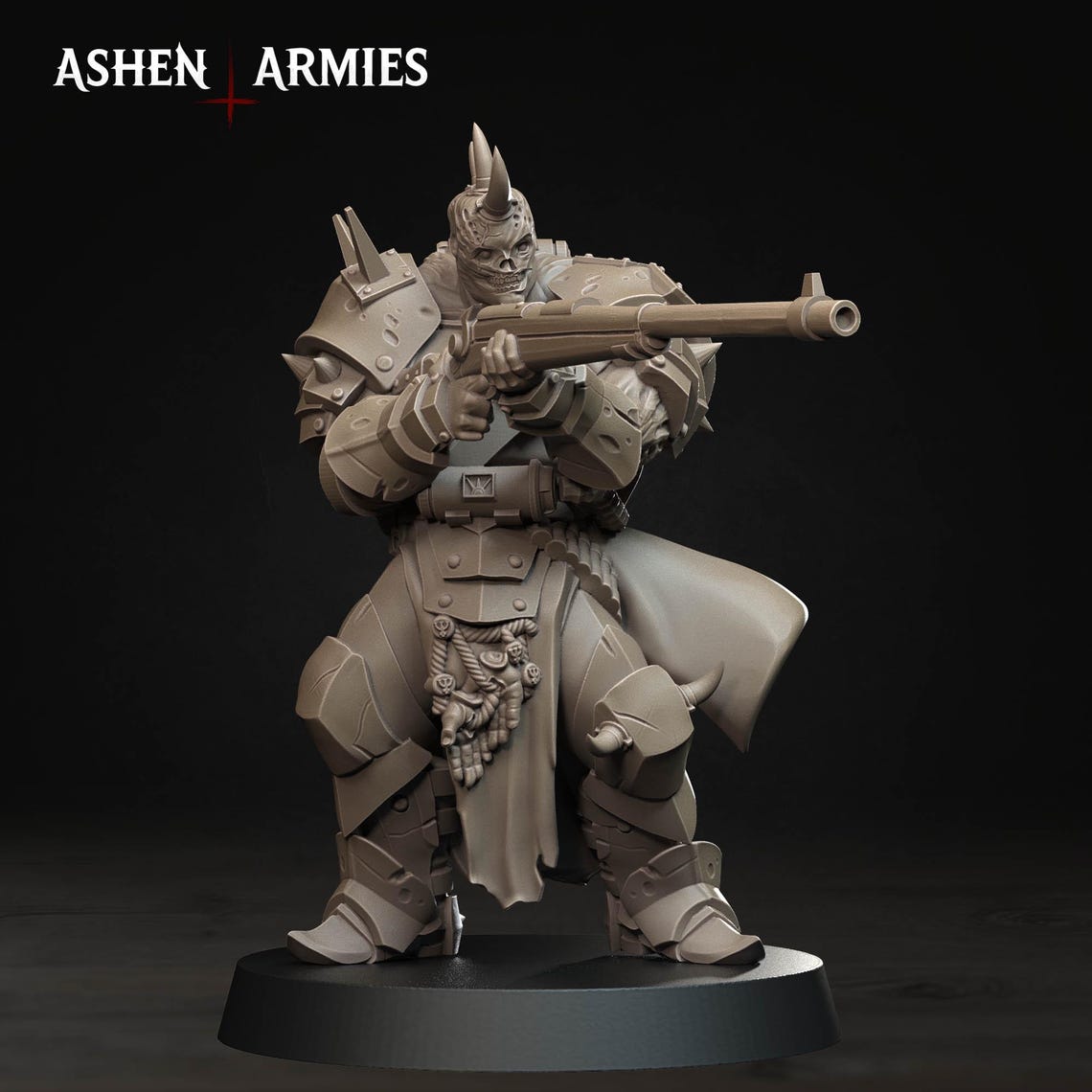 Hellbound Apostasy Anointed Heavy Infantry Anti-Tank Miniature - Ashen Armies by Bite the Bullet