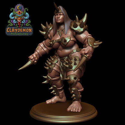 Drewa the Spike Miniature - by Claydemon Miniatures