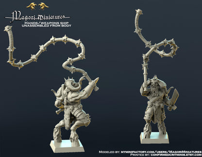 Goatman Chieftain Miniature - by Magori Miniatures