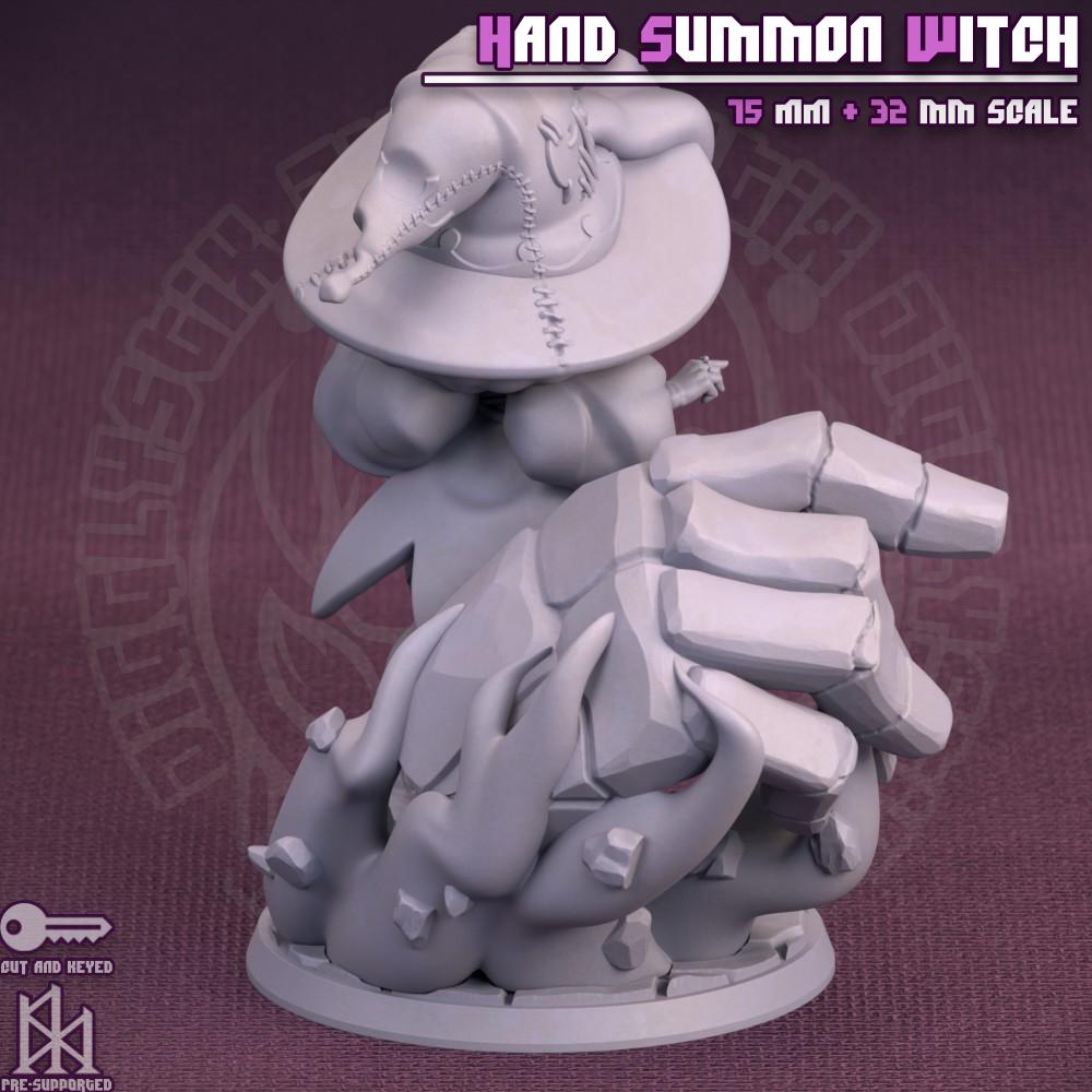 Thicc Hand Summon Witch Miniature - by Jigglystix