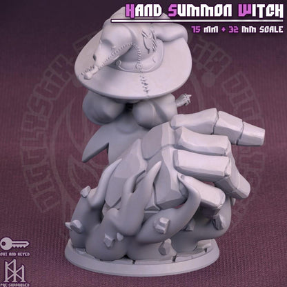 Thicc Hand Summon Witch Miniature - by Jigglystix