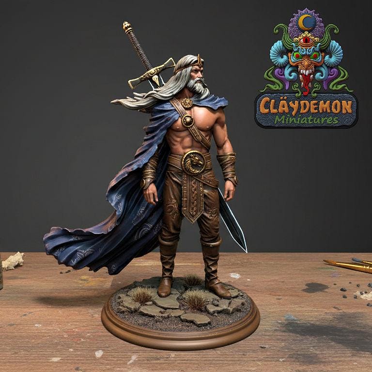 Bjorg the Dragonslayer Miniature - by Claydemon Miniatures