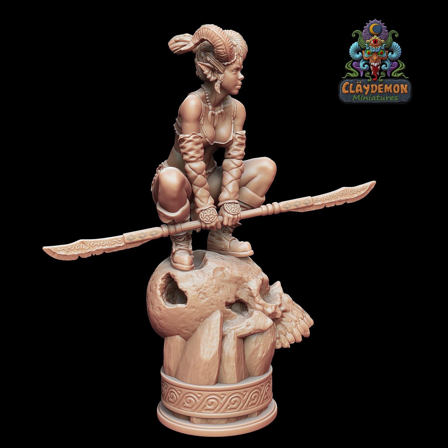 Kiddah the Demon Girl Miniature - by Claydemon Miniatures