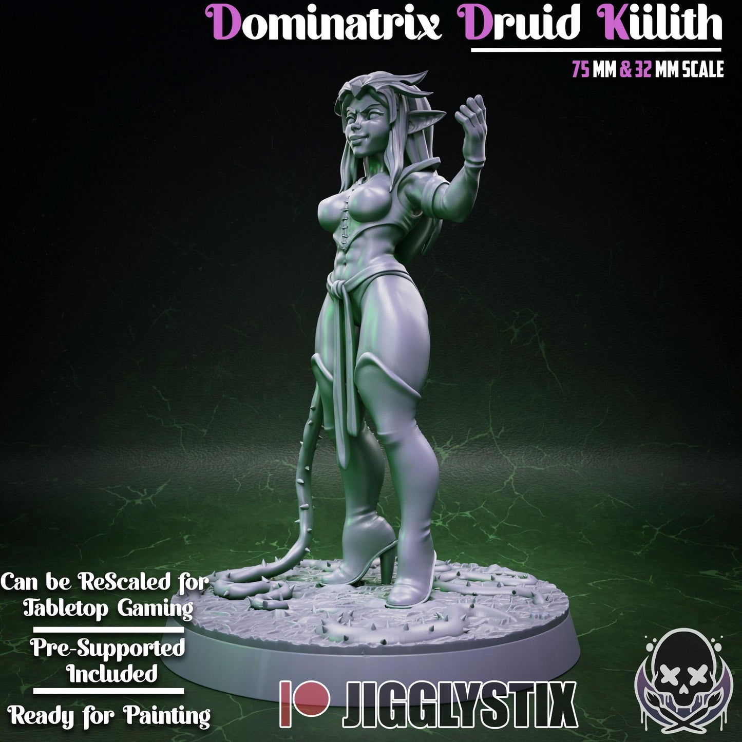 Dominatrix Druid Kiilith Miniature - by Jigglystix