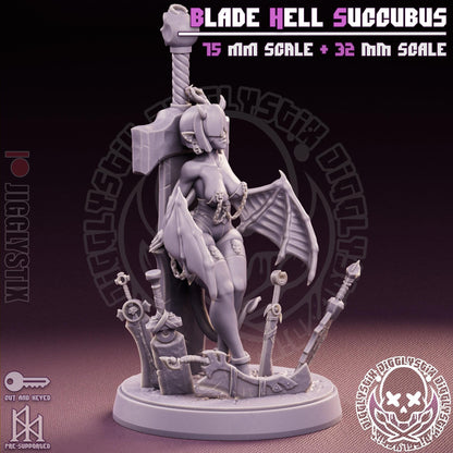 Blade Milf Succubus Miniature - by Jigglystix
