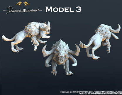 Beastmen Warhound Miniatures - by Magori Miniatures