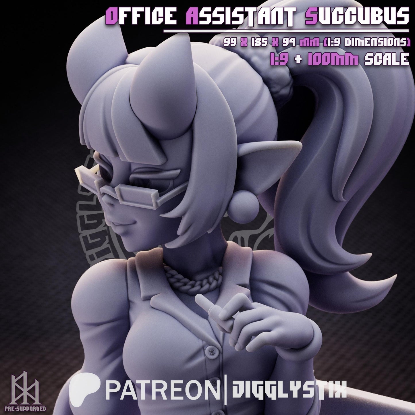 Office Assistant Succubus Miniature - by Jigglystix
