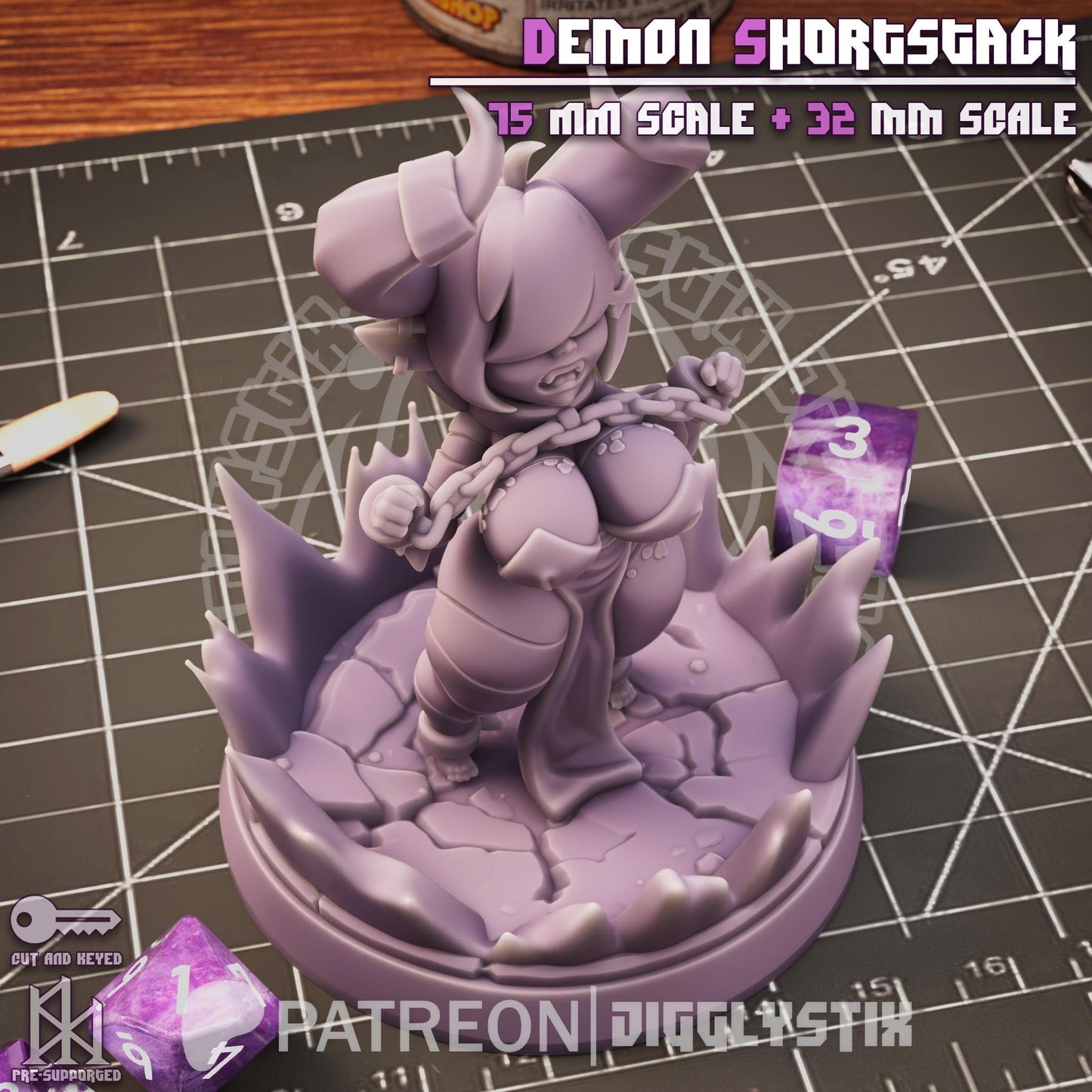 Demon Girl Shortstack Miniature - by Jigglystix