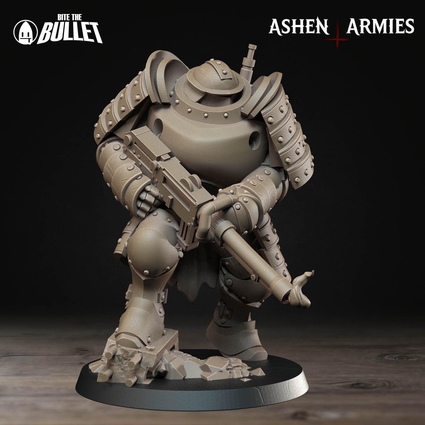 Holy Shogunate Heavy Infantry Shotgun Miniature - Ashen Armies by Bite the Bullet