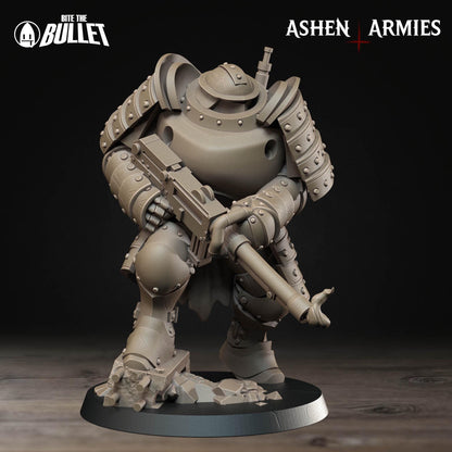Holy Shogunate Heavy Infantry Shotgun Miniature - Ashen Armies by Bite the Bullet
