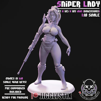 Sniper Lady Miniature - by Jigglystix