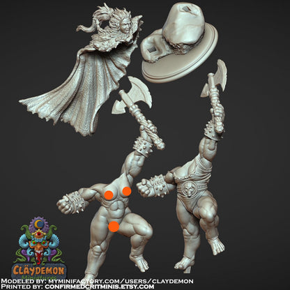 Borba the Orc Warrior Woman Miniature - by Claydemon Miniatures