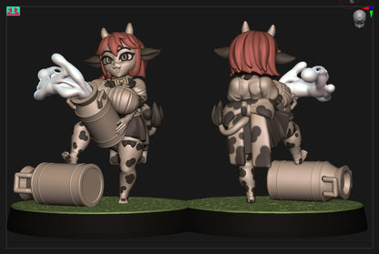 Bratty Calf Milk Maid Miniature - by Jigglystix