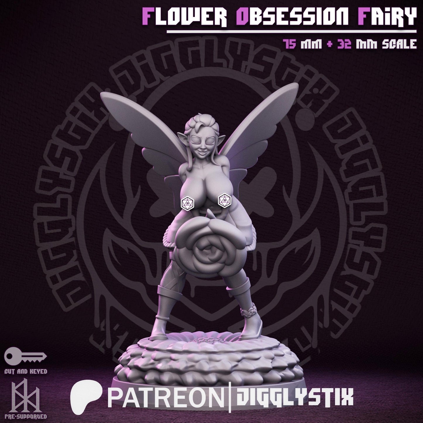 Flower Garden Fairy Miniature - by Jigglystix