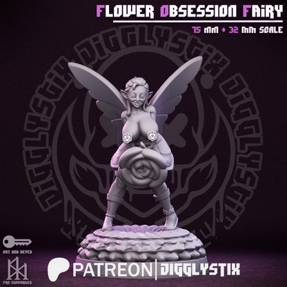 Flower Garden Fairy Miniature - by Jigglystix