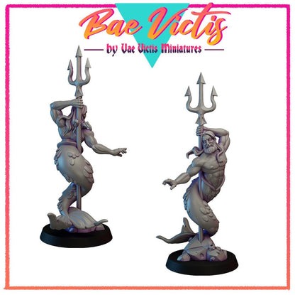 Merman Poseidon Bae Victis Figurine - by Vae Victis Miniatures