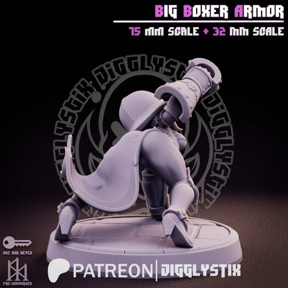 Big Boxer Impractical Armor Miniature - by Jigglystix