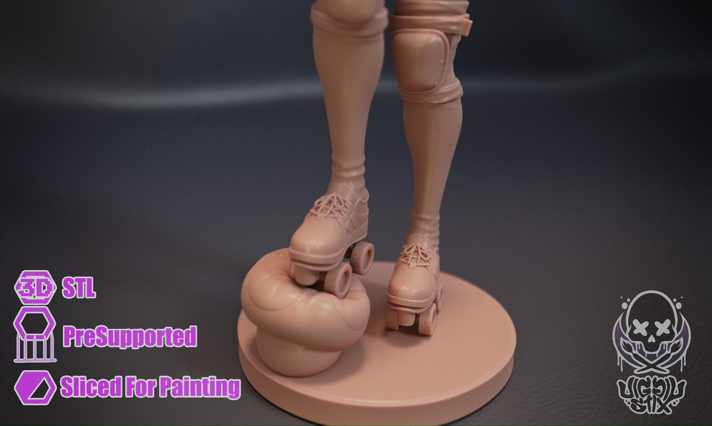 Roller Derby Peach Miniature - by Jigglystix
