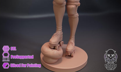 Roller Derby Peach Miniature - by Jigglystix