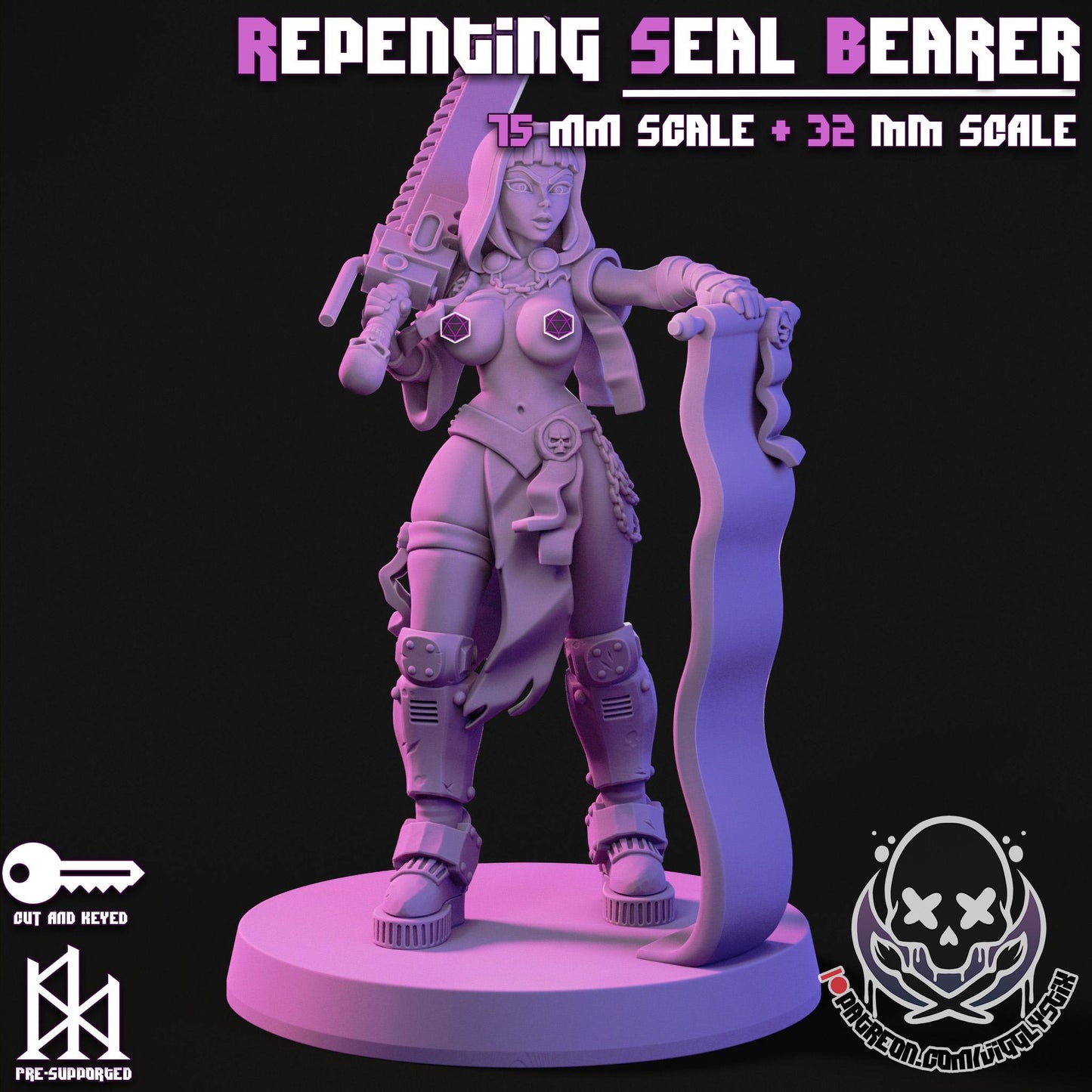 Repenting Seal Sister Miniature - by Jigglystix