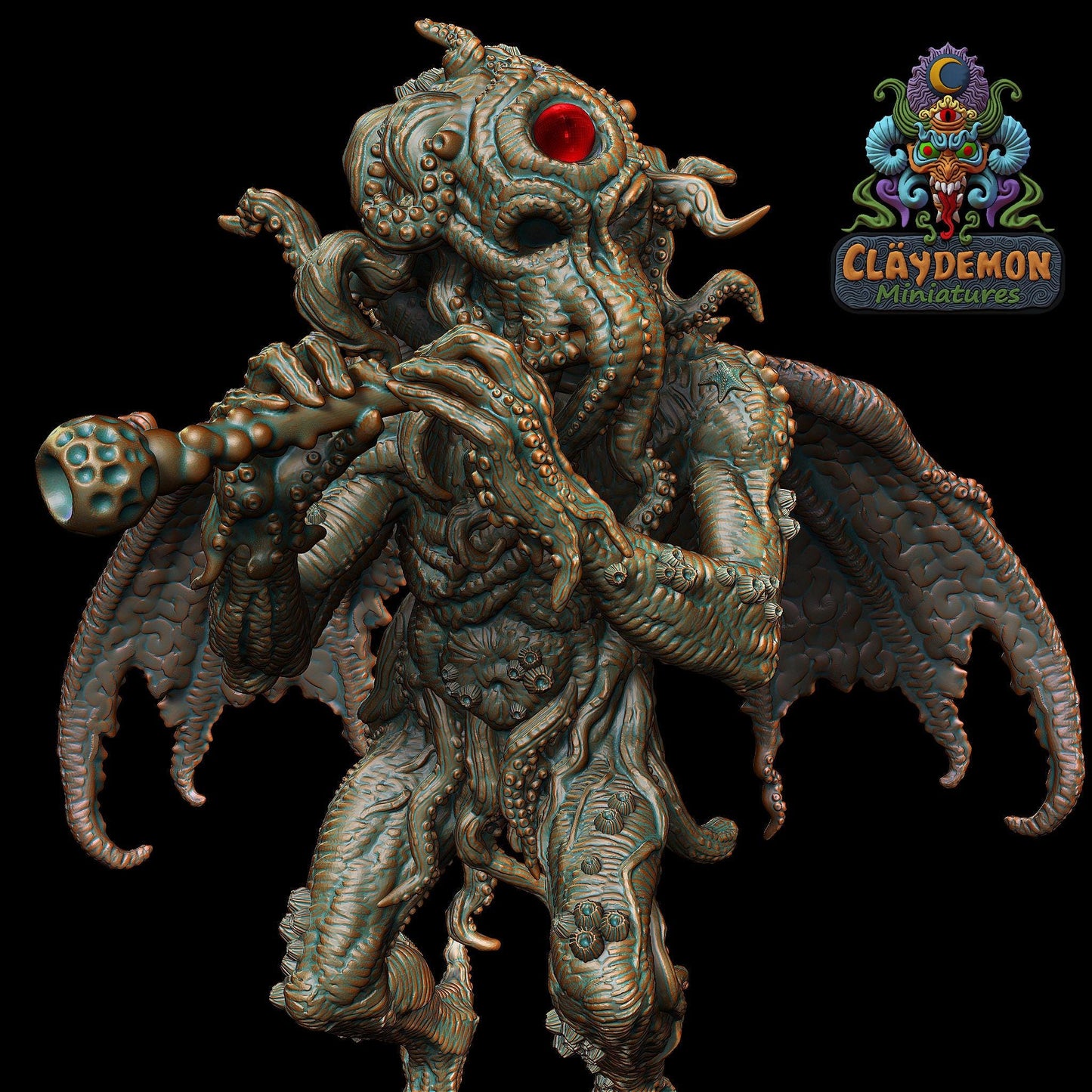 Chthonic Flutist Miniature - by Claydemon Miniatures