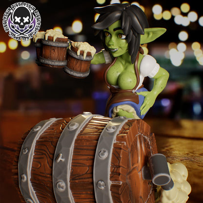 Goblin Bar Maid Miniature - by Jigglystix