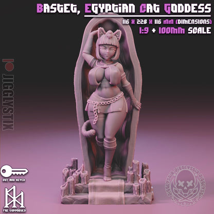 Bastet the Egyptian Cat Goddess Miniature - by Jigglystix