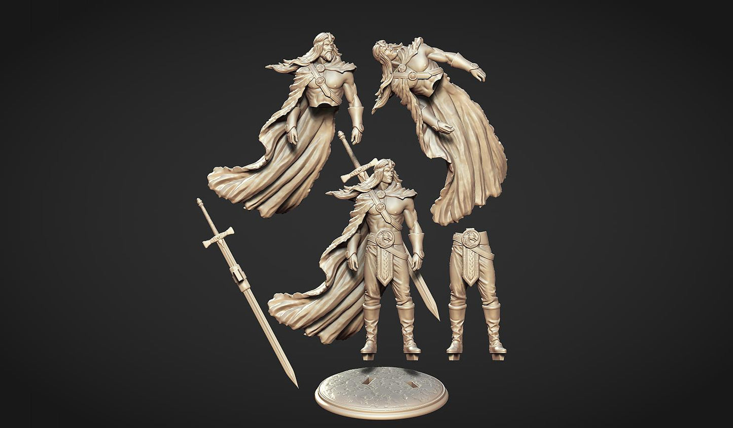Bjorg the Dragonslayer Miniature - by Claydemon Miniatures