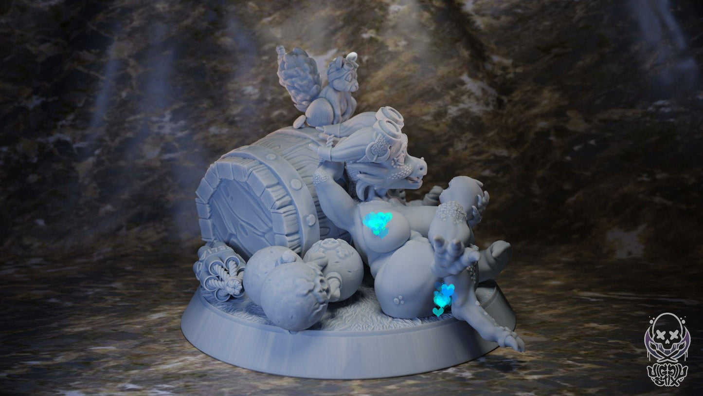 Kobold Sapper Break Time Miniature - by Jigglystix
