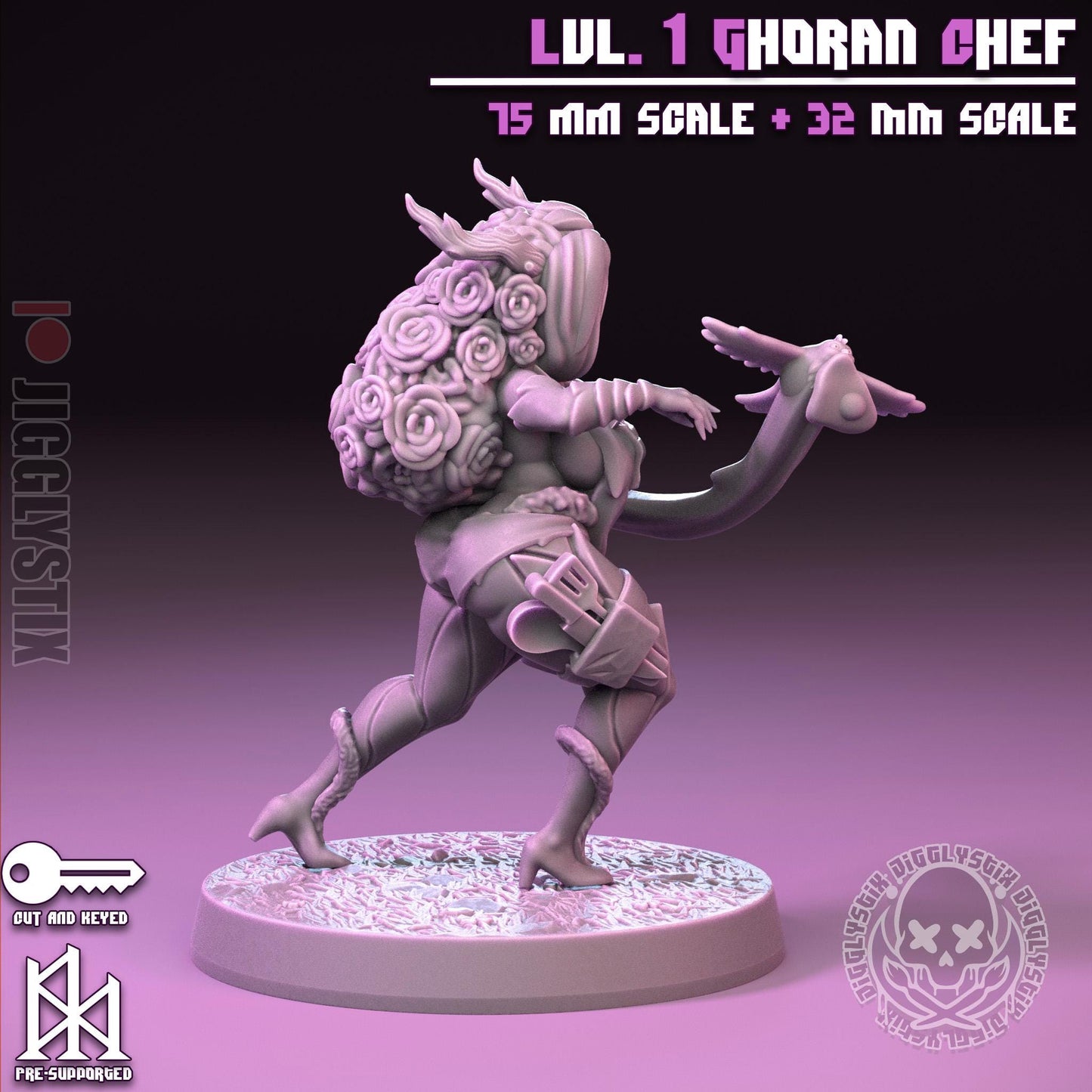 Lvl 1 Ghoran Chef Miniature - by Jigglystix