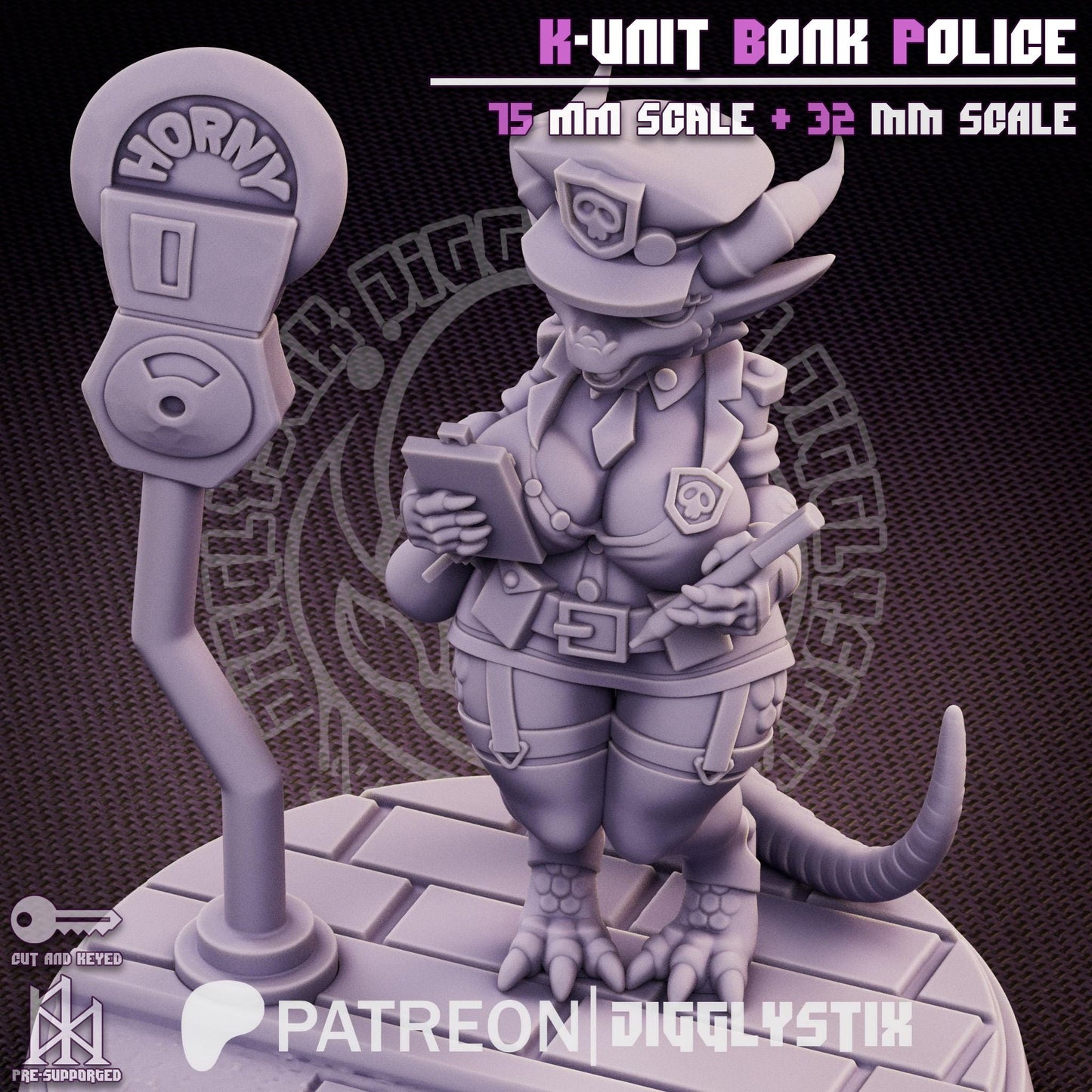 Kobold Cop K-Unit Bonk Police Miniature - by Jigglystix