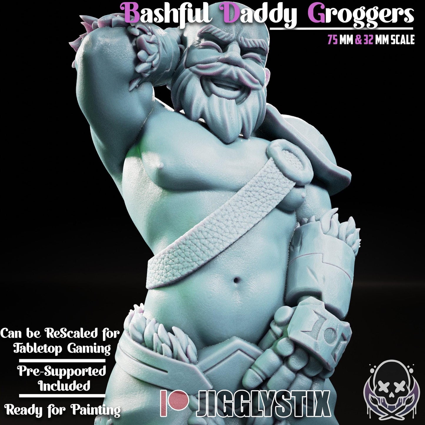Bashful Daddy Groggers Miniature - by Jigglystix