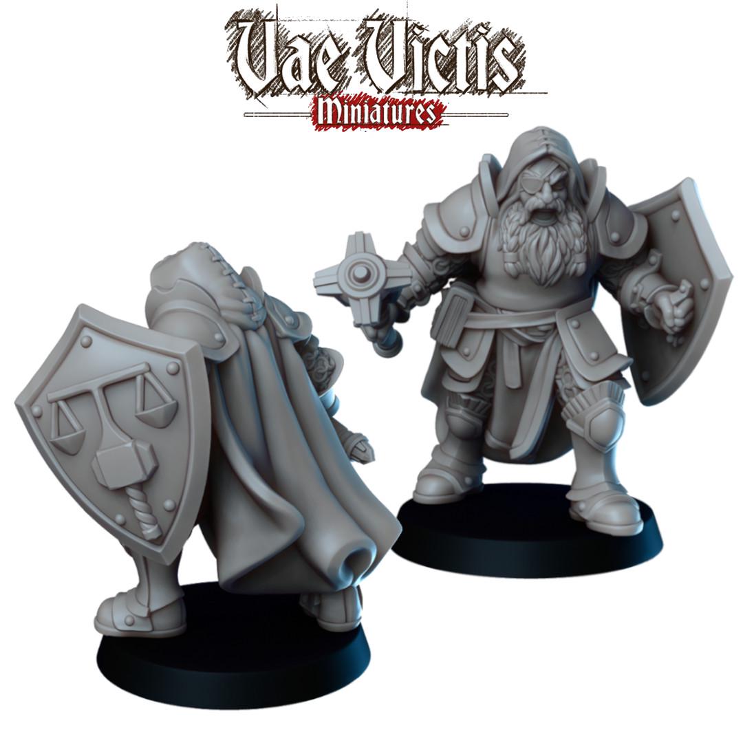 Dwarf Cleric Miniature - by Vae Victis Miniatures