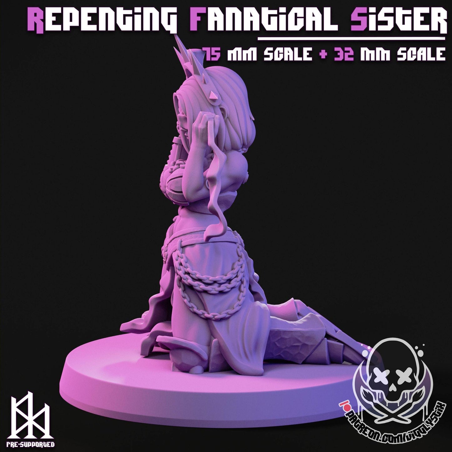 Repenting Fanatical Sister Miniature - by Jigglystix