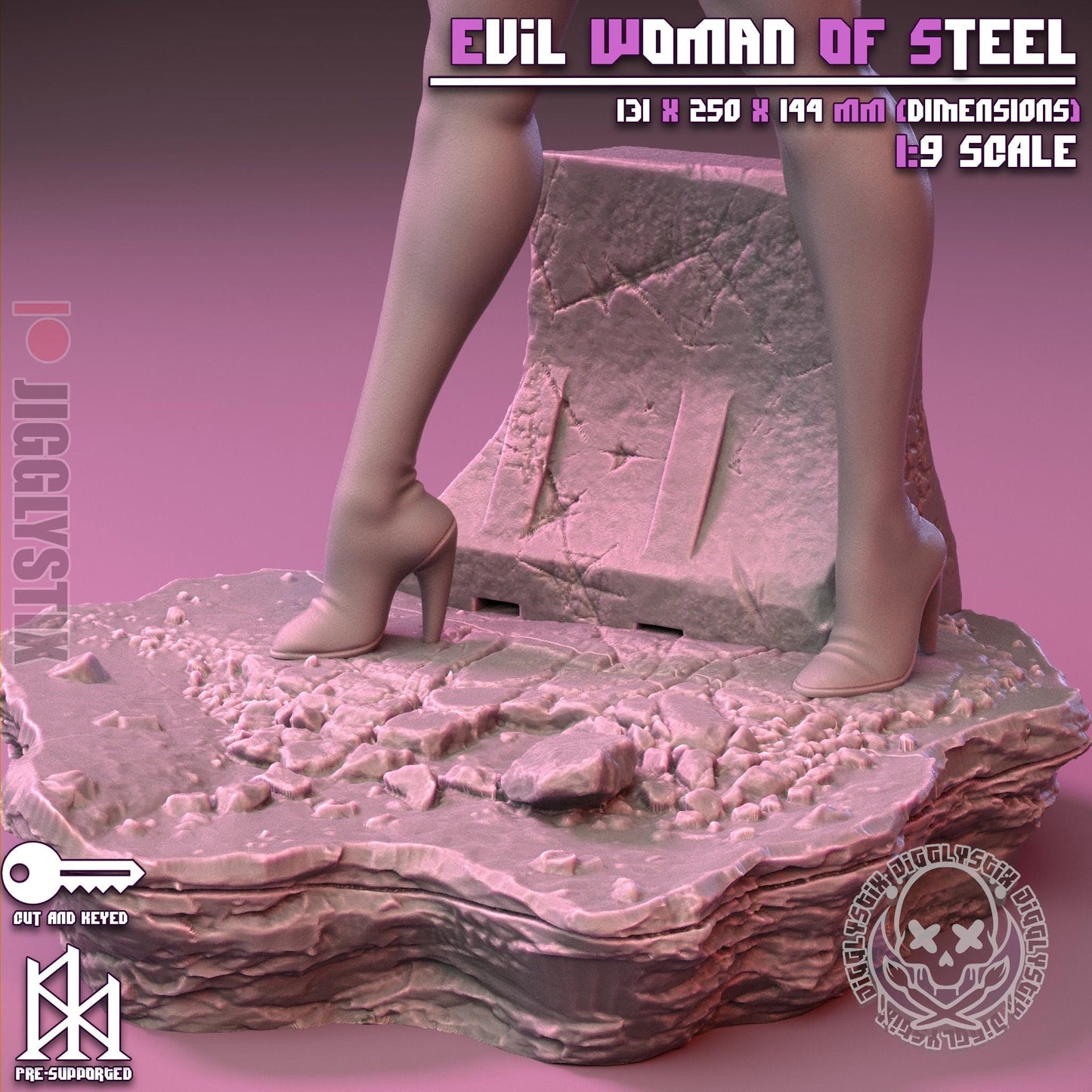 Evil Woman of Steel Miniature - by Jigglystix
