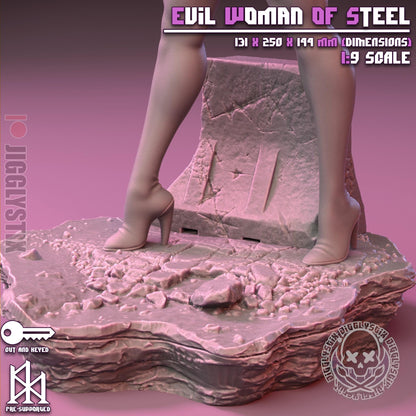 Evil Woman of Steel Miniature - by Jigglystix