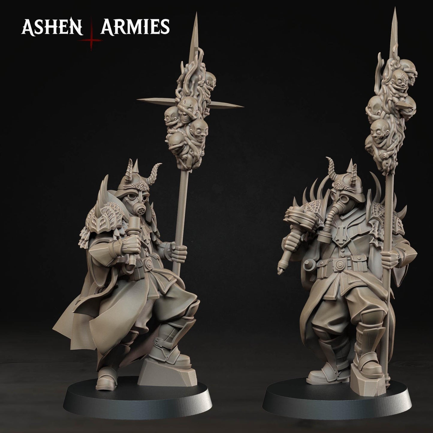 Hellbound Apostasy Heretic Priest Miniature - Ashen Armies by Bite the Bullet
